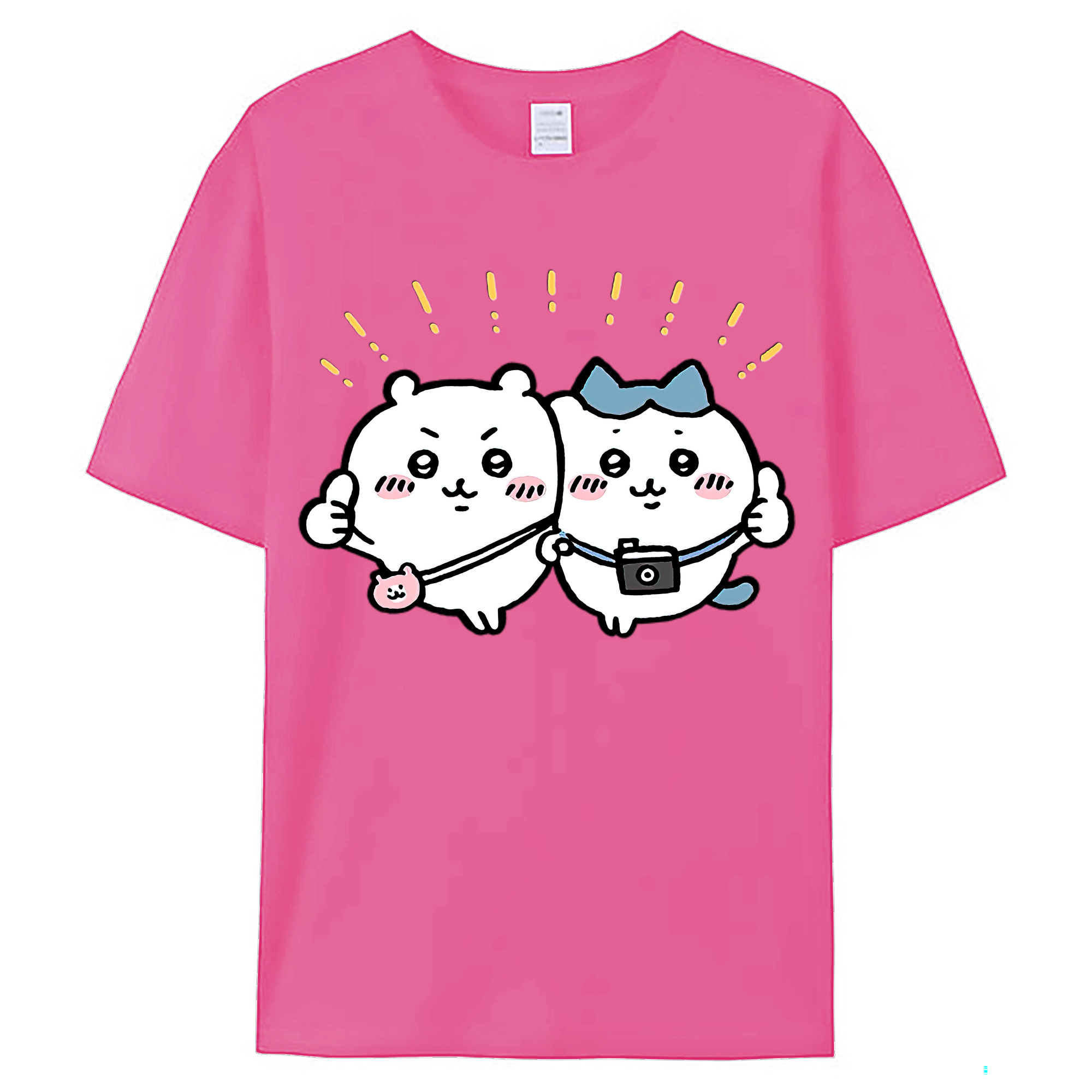 （画像用） ちいかわ ちいかわ Chii-kawa chiikawa レディースカジュアルプリントTシャツ（綿100％）